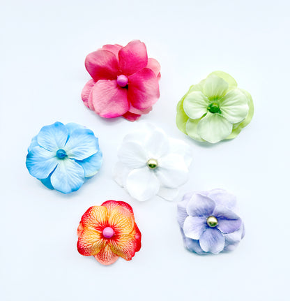 Dog Collar Flower Attachments with Beaded Center, Six Color Choices