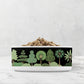 Tropical Mughal Garden Pet Bowl, Ceramic, Black & Green