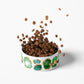 No tip heavy ceramic pet bowl with stylish emerald green jewel print