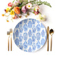Chinoiserie Ginger Jar Plates, White & Blue, Microwave Safe Plastic Plates, Choose Single or Set