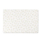 Pet Feeding Mat, White and Gold Geometric Lines