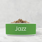 Personalized Ceramic Pet Bowl, Grass Green