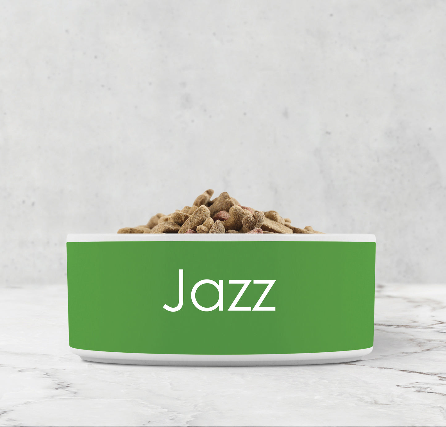 Personalized Ceramic Pet Bowl, Grass Green
