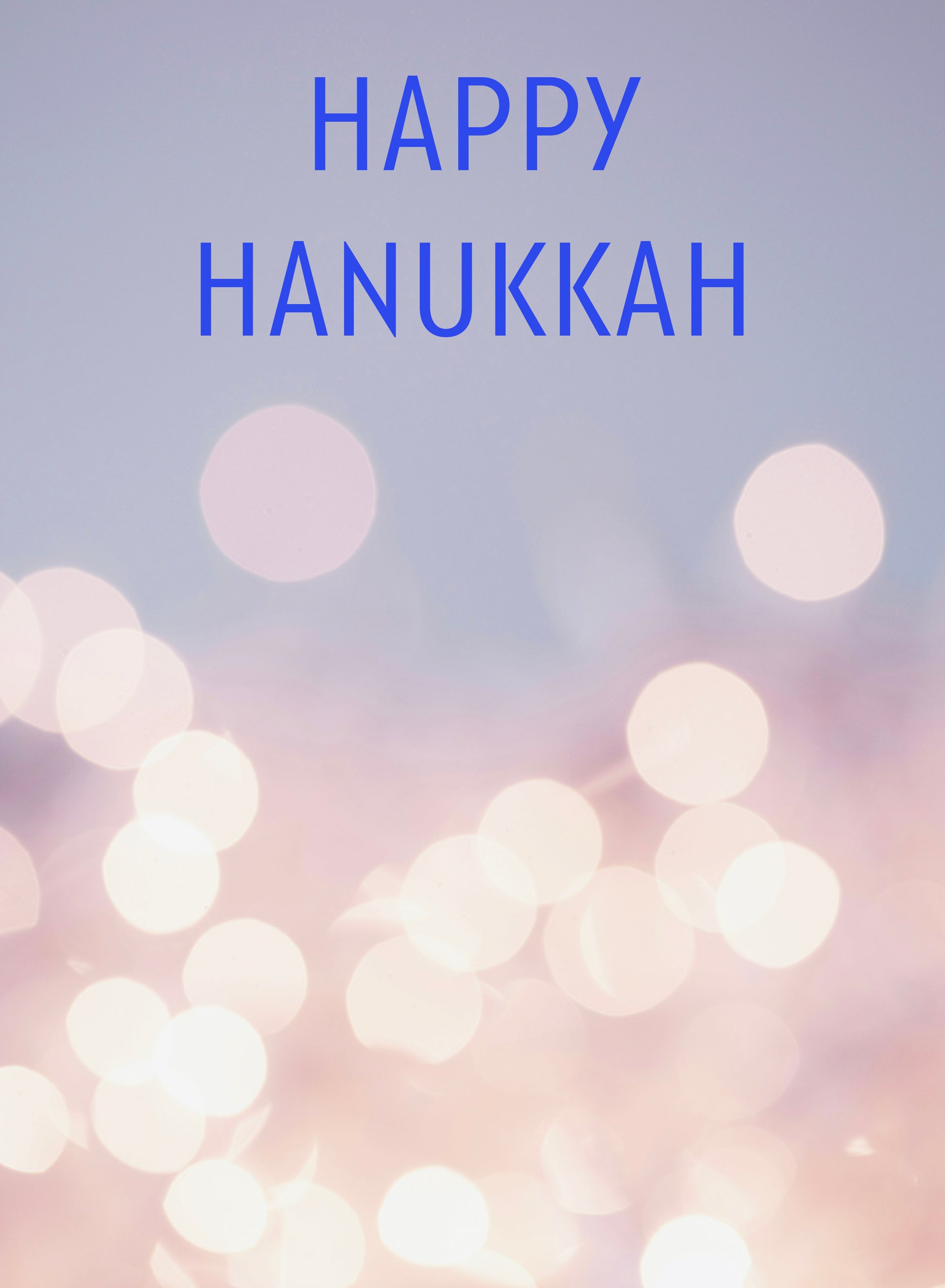 Happy Hanukkah Chanukkah E-Gift Card features a luminous display of glowing orbs, capturing the warmth and magic of the Festival of Lights