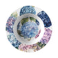 Floral Blue Hydrangea Flowers Print Plastic Outdoor Bowls, Salad, Soup, Pasta