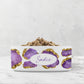 Personalized pet dish has purple amethyst and gold jewels custom with any name or word.