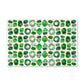 Pet Feeding Mat, Jewel Encrusted, Emerald Green and Gold