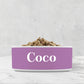 Personalized Ceramic Pet Bowl, Lavender Purple