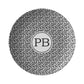 Personalized Monogram Plate Black & White Leopard Print with initials