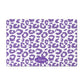 Personalized Leopard Pet Bowl Mat, Lavender and White