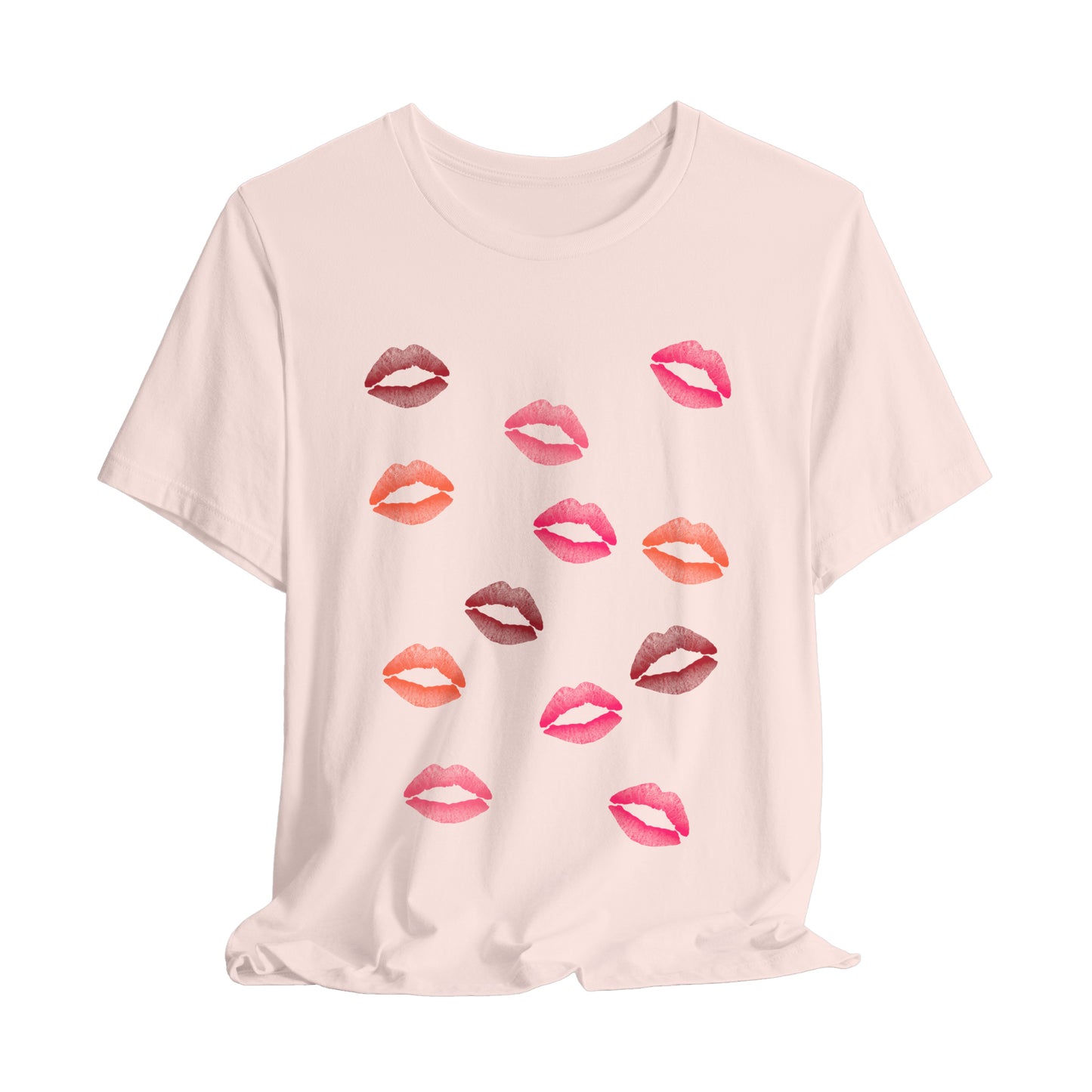 Lipstick Kisses T-Shirt, Choose White, Pink, Black or Navy