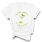 Crewneck tshirt features a glam margarita drink and says Margarita Paradise in green text.