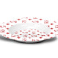 Stylized Monogram Bowls, Red, Luxury Plastic, Choose Single or Set