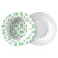 Stylized Monogram Bowls, Green, Luxury Plastic, Choose Single or Set
