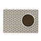 Bistro tiles hexagon pattern is printed on a white pet placemat.