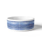 Navy Blue and White Striped Pet Bowl, Ceramic