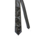 Black embellished necktie with floral beaded sequin appliques