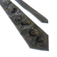 Black embellished necktie with floral beaded sequin appliques