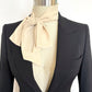 Blousy Neck Bow Skinny Scarf Beige Women & Men