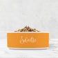 Personalized Ceramic Pet Bowl, Orange