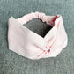 Light Pink Linen Headband Turban Top Knot Style, handmade