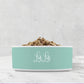 Personalized Ceramic Pet Bowl, Peppermint Green