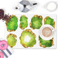 Large Gemstones Counter Mat, Desk Pad, Peridot and Gold