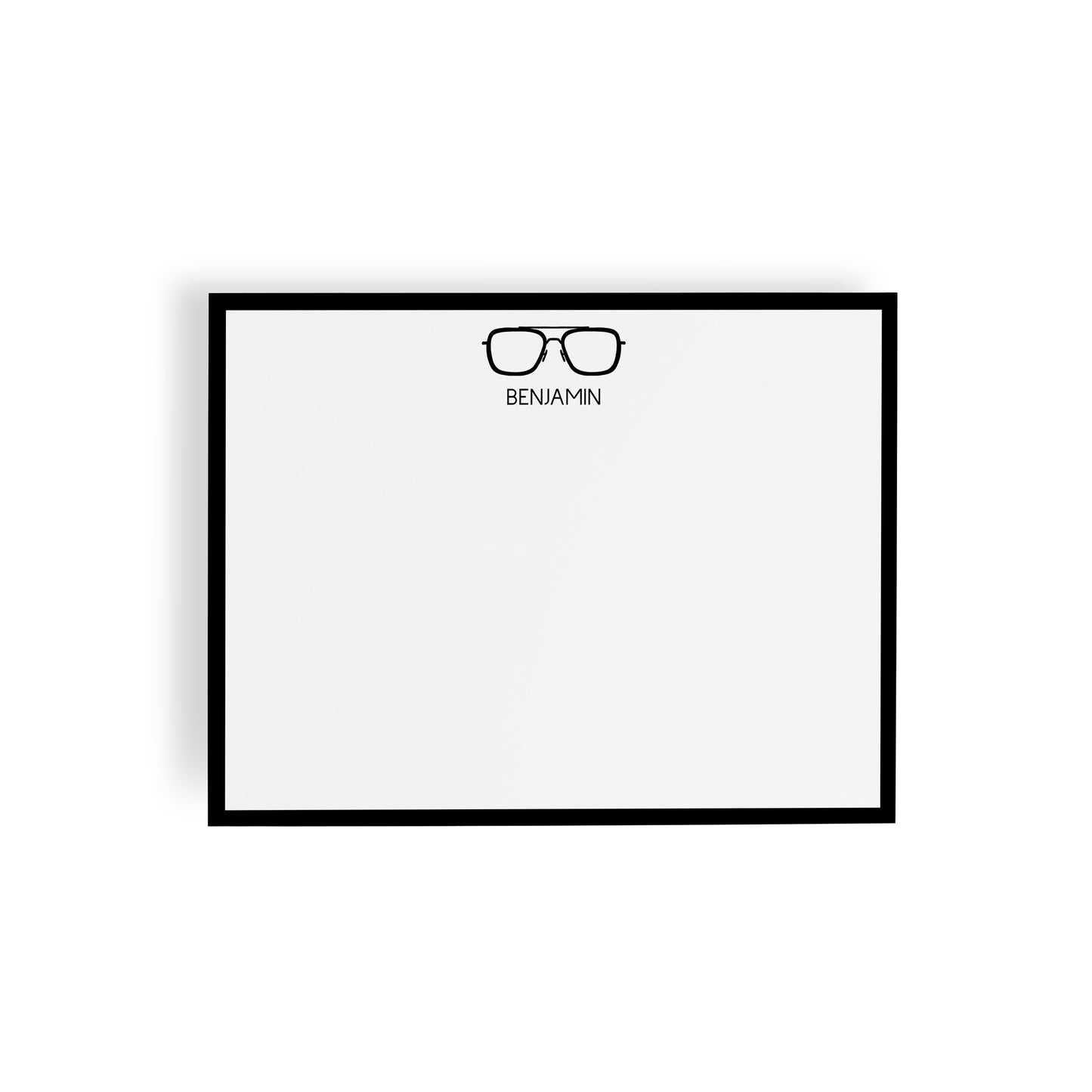 Personalized Stationery - Aviator Eyeglasses Notecards + Coordinating Envelopes