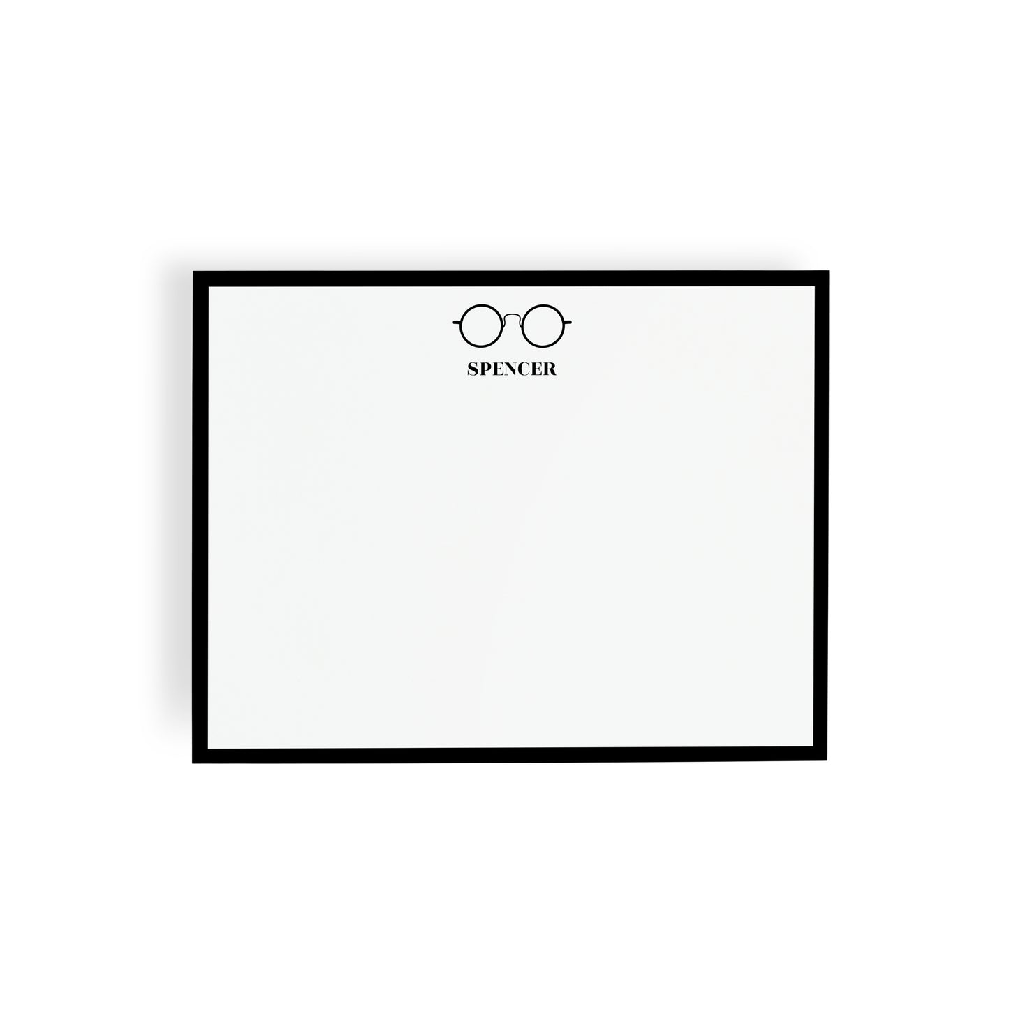 Personalized Stationery - Round Wire Eyeglasses Notecards + Coordinating Envelopes