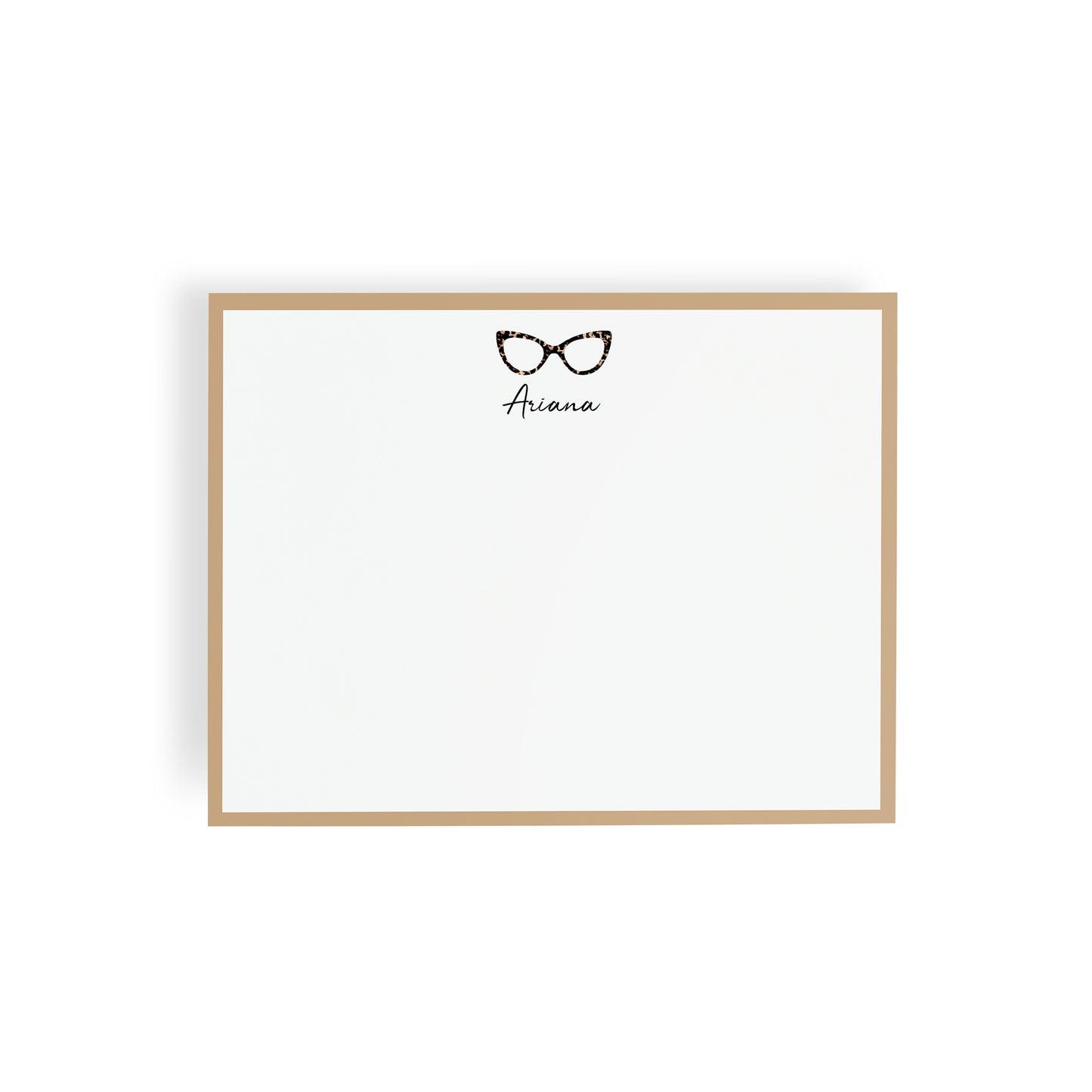 Personalized Stationery - Cat Eye Tortoiseshell Eyewear Notecards + Coordinating Envelopes