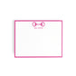 Personalized Equestrian Snaffle Bit Stationery Set – Notecards & Hand-Lined Envelopes, Fuchsia