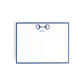 Personalized Equestrian Horsebit Stationery Set – Notecards & Hand-Lined Envelopes, Blue
