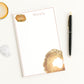 Personalized Paper Notepad with Topaz crystal jewel birthstone print