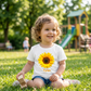 Personalized Sunflower Baby T-shirt, 6 months - 24 months