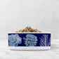 Blue Ocean Coral Pet Bowl, Ceramic, Navy