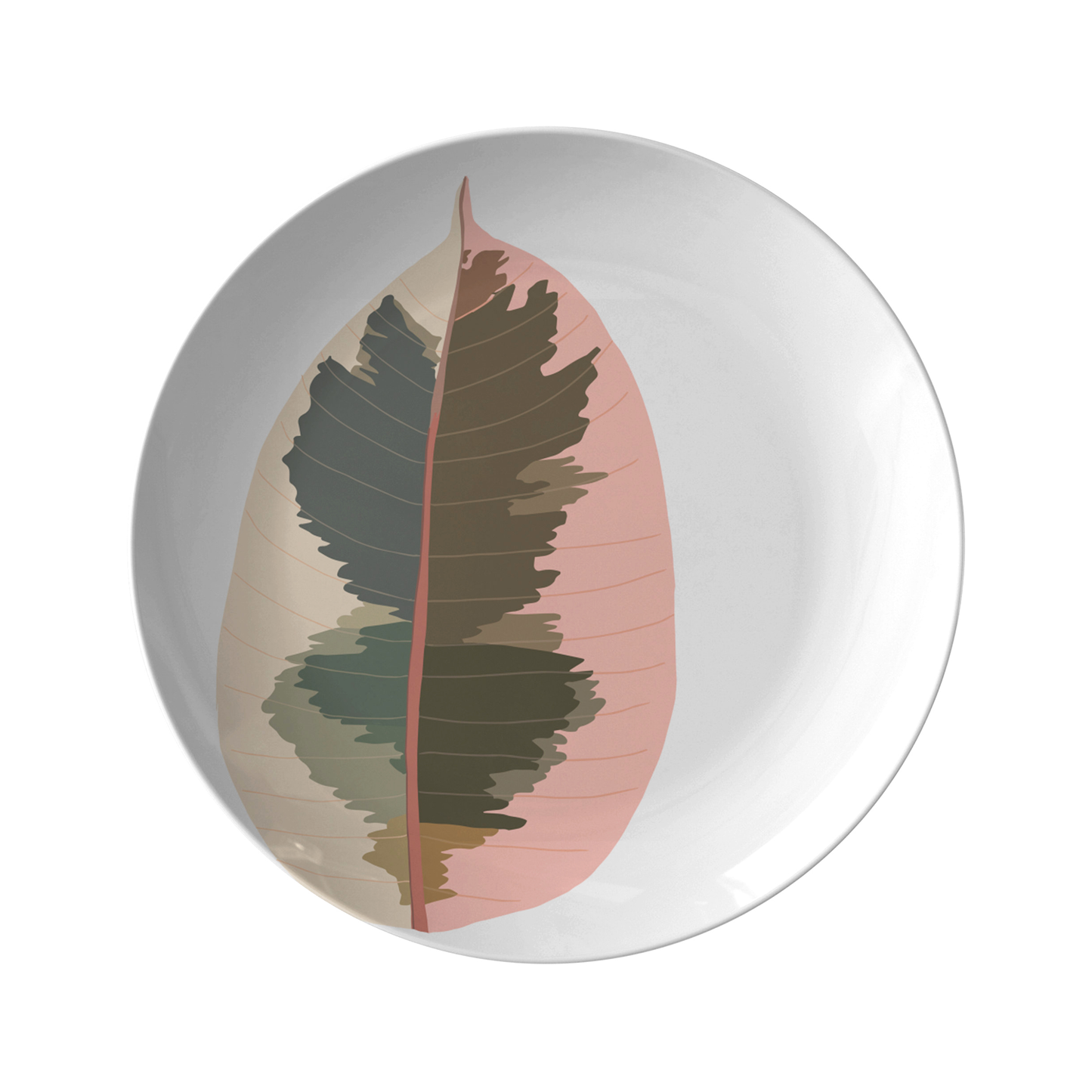 Botanical Leaf Plates, Set of 4, Luxury Plastic