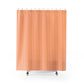 Pink and Orange striped shower curtain