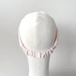 Light Pink Linen Headband, Twist Top Knot Turban Headband with Elastic