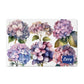Personalized Pet Bowl Mat, Pink Hydrangea Flowers
