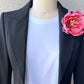 Pink Flower Brooch Pin - Dandy Peony Flower Lapel Pin for Men & Women