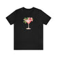 Holiday Cocktail T-shirt, Pink Poinsettia