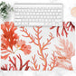 Red Sea Coral Counter Mat, Desk Pad, White