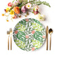 Green Monstera Leaf Botanical Plate Set, Design by Alyssa Reuven