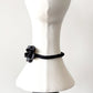 Handmade Black Flower Choker Necklace with Magnetic Closure