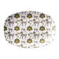Safari Cheetahs Print Serving Platter, Brown & White