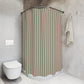 Colorful Canopy Stripe Shower Curtain, Pink and Sage Green