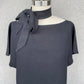 Black Linen Skinny Scarf for Women & Men, Necktie, Bow or Headband, 57" Long x 1.75" Wide