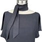 Thin black linen scarf for men and women