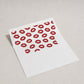 Personalized Lipstick Kiss Print Notecards, Set of 10, Red