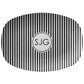 Monogrammed Serving Platter Black & White Stripe Oval platter with custom monogram initials in center